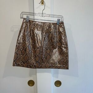 Snakeskin Print Skirt